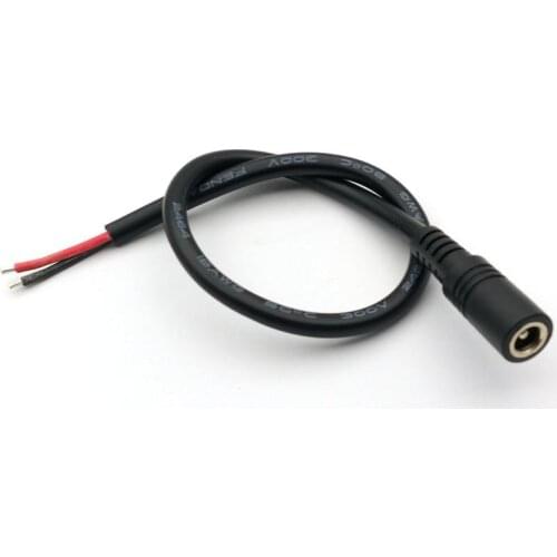 10PCS 5.5mmx2.5mm DC Power Female Socket18AWG CABLE 27cm