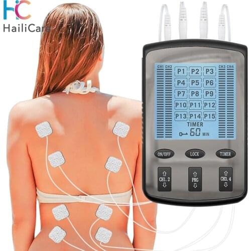 15 Modes TENS Massager 4 Output Electric EMS Machine Muscle Stimulator Health Care Full Body Massage Meridian Physiothera Device