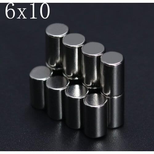2/5/10/20/50Pcs 6x10 Neodymium Magnet 6mm x 10mm N35 NdFeB Round Super Powerful Strong Permanent Magnetic imanes Disc