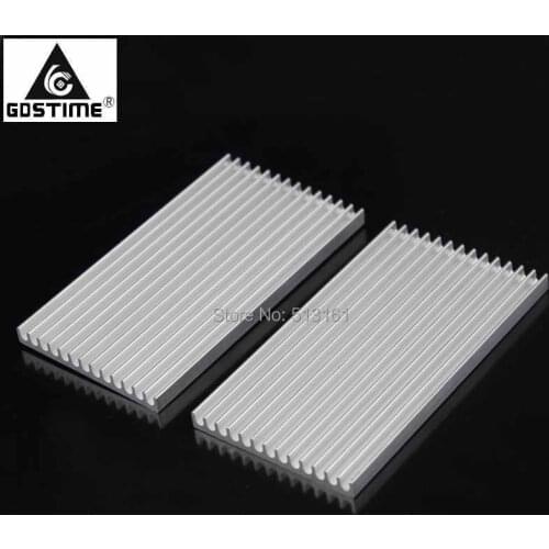 3pcs/lot Gdstime 100x55x6mm Aluminum Heat Sink Radiator Heatsink for IC LED Electronic Chipset Heat Dissipation