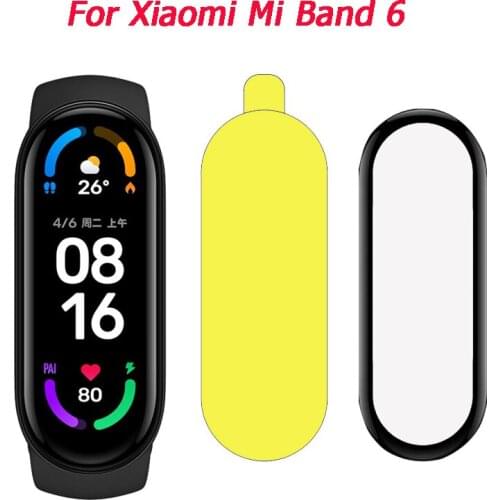 3D Protective Glass For Xiaomi Mi Band 6 Glass Film For Mi Band 6 Smart Watchband 6 Soft Screen Protector Film For Mi Band 6