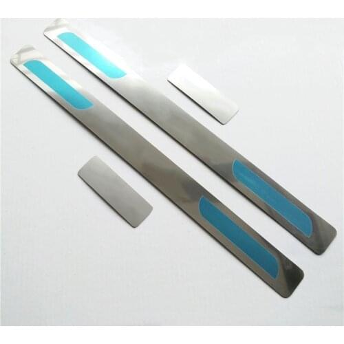 4PCS Door Sill Strip Fit for Citroen C1 Threshold 2006 2014 2018 Stainless Welcome Pedal Car Styling Stickers Auto Accessories