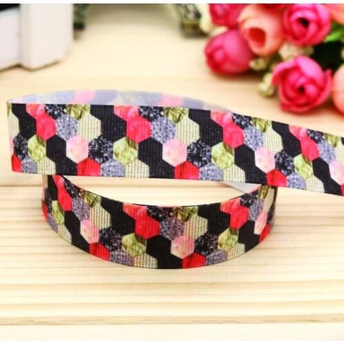 7/8'' Free shipping glitz glam printed grosgrain ribbon hairbow headwear party decoration diy wholesale OEM 22mm P5411
