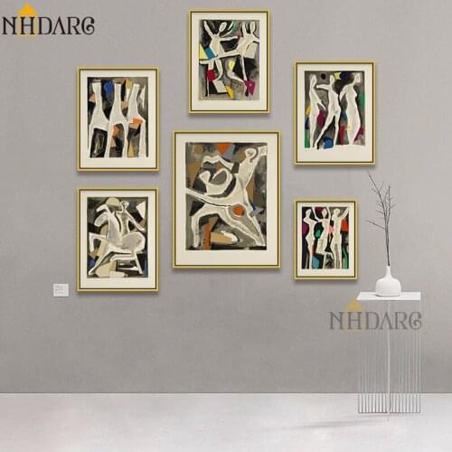 Abstract Painting Retro Fashion Style Canvas Art Print Painting Poster Wall Pictures For Living Room Home Decor Wall Art