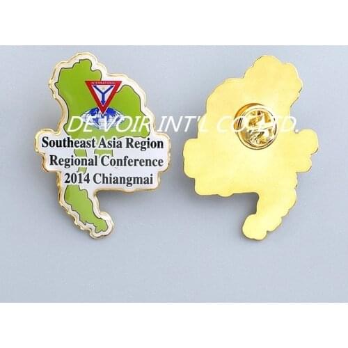 Promotional Custom Enamel Metal Lapel Pin Badge, pin or Magnetic Back, Custom 3D shaped lapel pins, iron soft pin