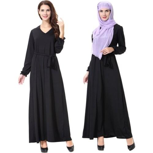 Arabic Robe Islamic Clothing Muslim Long Sleeve Dress Abayas for Women Dubai India Clothing Women Arab Women Costume TH907