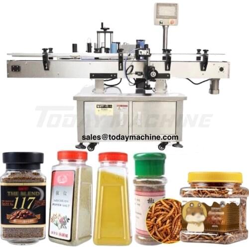 Automatic top label applicator for bottle cap