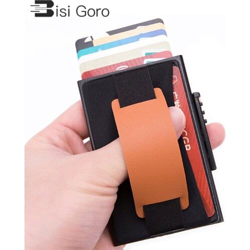 BISI GORO Metal Card Case RFID Blocking 2021 New Card Holder Simple High Quality Wallet Casual Multifunctional Coin Purse Hold