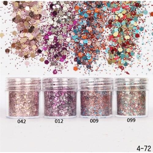 1Box Nail Mermaid Glitter Flakes Sparkly 3D Dot Colorful Sequins Glitter Powder Spangles Polish Manicure Nails Art Decorations