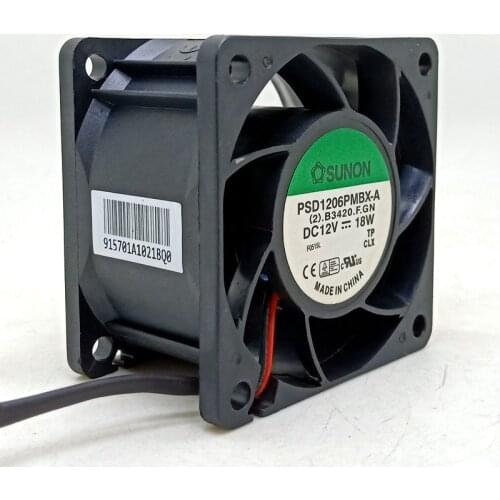 For Sunon 6cm 12V Double Ball Fan 6038 For Ant S7 S9 Shenma M3 Power supply cooling Fan PSD1206PMBX-A