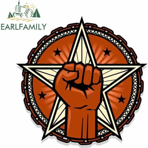 EARLFAMILY 13cm x 12.7cm for Resist Emblem The Hand of Revolution Decal Laptop Wall Car Stickers Air conditioner Fine Decoration