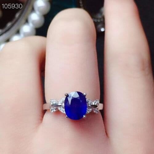 Best Gift Natural and Real sapphire ring 925 sterling silver Fine handworked jewelry Finger rings