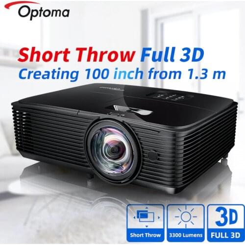 Optoma Short Throw Projector Blu-ray 3D Projector For Business&Education Office Presentation Home Theater Cinema X318ST/W318ST