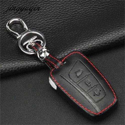Jingyuqin For Hyundai Santa Fe Grand Car Styling Auto Key Cover Leather Remote Key Case Accessories