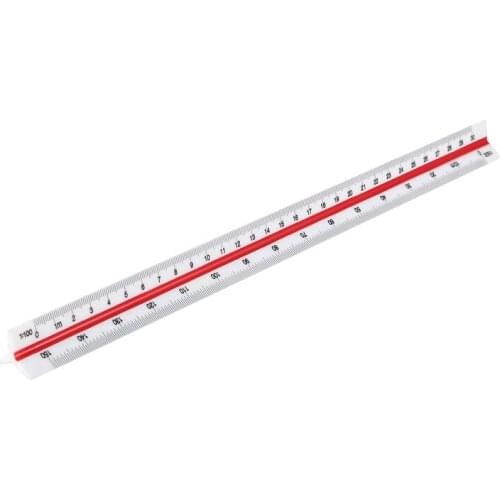 Metric 12inch Plastic Triangular Scale Ruler 1:100 1:200 1:250 1:300 1:400 1:500
