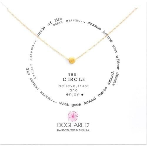 Trendy Ms Round New Pendant Clavicle Necklace Alloy Chain Choker Necklaces Make A Wish Gift Card Mothers Day