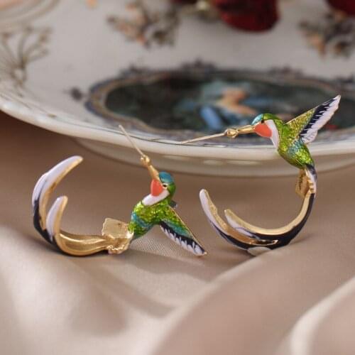 Fashion Women Cute Hummingbird Earrings Party Jewelry Gifts