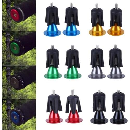 MTB Road Bike Durable Handlebar End Plugs Handle Bar Caps Bicycle Sleeve Handlebar End Plugs Lightweight Grips Cover 2pcs/set