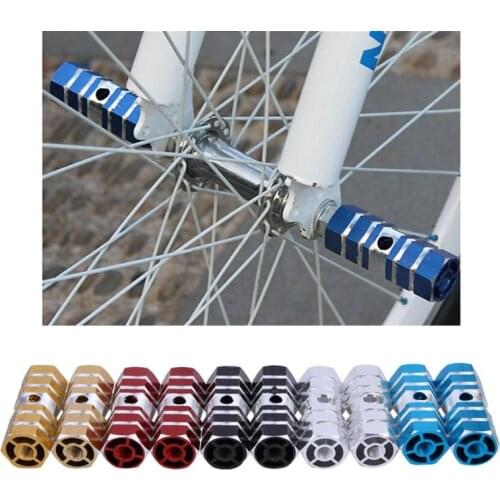 Aluminum Nonslip MTB Bike Bicycle Pedal Front Rear Axle Foot Pegs BMX Footrest Lever Cylinder Rocket Launcher Bike Accessories