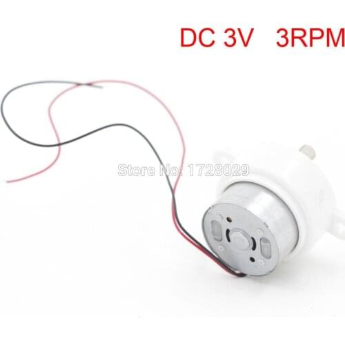 Plastic Shell JS30 Reducing Motor Geared DC 3V 3RPM Gear Motor 3V