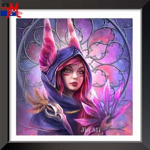Full Drill 5D Cross Stitch Diamond Painting Girl Hoodies Fantasy Portrait Rhinestone Embroidery Mosaic Craft Home Decoration Art