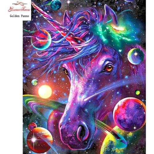 Full Square Drill 5D DIY Diamond Painting Color Unicorn Embroidery Cross Stitch 3D Home Decor