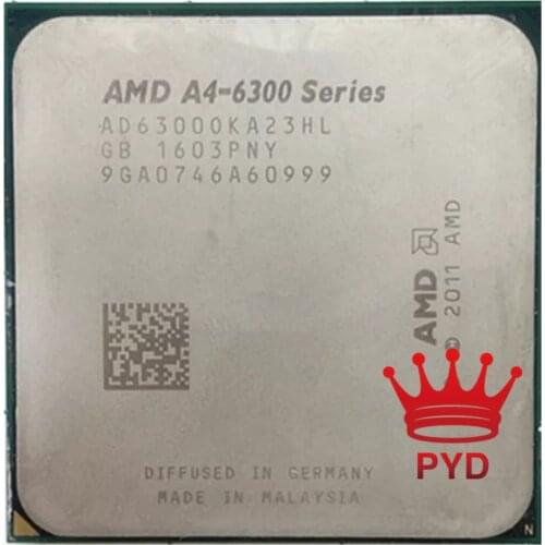 AMD A4-Series A4 6300 A4 6300k Dual-Core CPU Processor AD6300OKA23HL /AD630BOKA23HL Socket FM2 3.7GHz