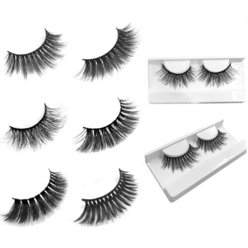 New Eyelashes 3D fiber Lashes Natural thick crisscross False Eyelashes cruelty free synthetic hair Lightweight Eyelash extension