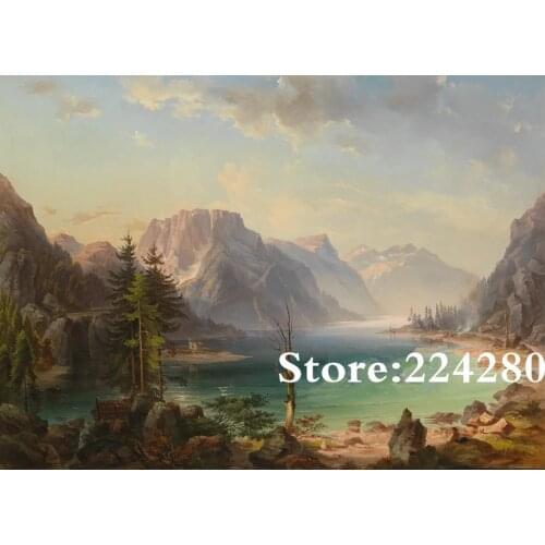 Needlework,DIY Cross stitch,River scenery in the high mountain for Embroidery kits,Art Cross-Stitching handmade home decor
