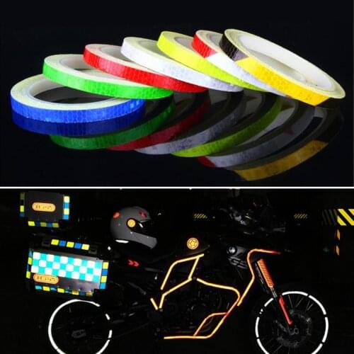 1cmx8m/Roll Reflective Tape Safety Tapes Warning Strip Self-Adhesive DIY Decoration Bicycle
