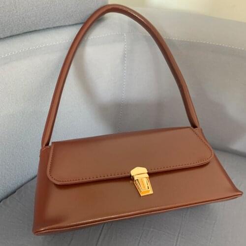 Solid Color PU Leather Handbags For Women Shoulder Bag Female Small Elegant Totes Lady Handbag Luxury Hand Bag