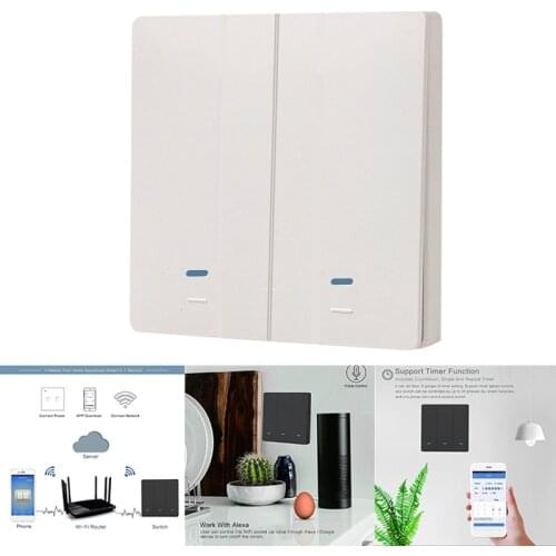 Smart WiFi Rocker Button Switch Smart Home Wall Switch EU/ UK Standard for Google Home Alexa Smart Life APP