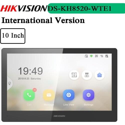 In Stock Free shipping Original Hik 10 Inch Video Intercom Network Indoor Station Wireless Colorful TFT Screen DS-KH8520-WTE1