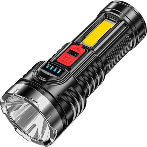 USB Rechargeable Waterproof Flashlight G5 COB LED Super Bright Night Torch for Outdoor Sports Built-in Battery Lighting Lamp