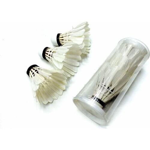3PCS/lot High Quality Transparent Barrel Hard Ball Head Duck Feather Badminton Shuttlecock Badminton Ball Speedminton Family