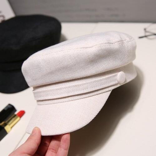 Berets Caps for Women Casual Octagonal Retro Hats Peaked Cap Retro Linen Beret Painter Hat for Autumn Spring