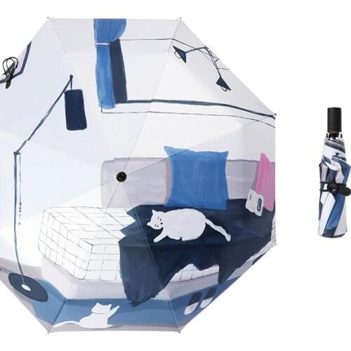 Folding Sun Umbrellas Compact Travel Umbrellas Outdoor Parasol Girls Rain Umbrella Women Anti-UV Protection Paraguas Female gift