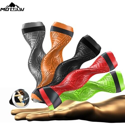 1 Pair Pure Silicone Gel Durable Shock-Proof Anti-Slip Bicycle Grips with aluminum alloy Bar Plug BMX MTB Road Bike Handle Grips