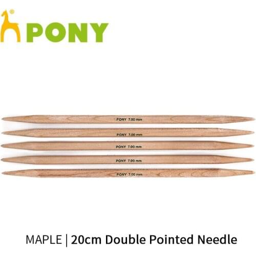 1 Piece Pony Maple 20 cm Double Pointed Knitting Needle
