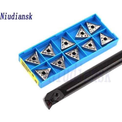 1pc Inner Hole Turning Tool Holder S20R-MTLNR16 S25S-MTLNR16 MTLNL +10pcs TNMG1604 CNC Lathe Tools Internal Carbide Inserts Suit