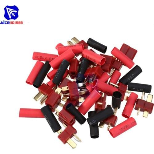 Diymore 10 Set T-Plug XT60 Male & Female Adapter Connector with Heat Shrink Tube for RC ESC Lipo Battery