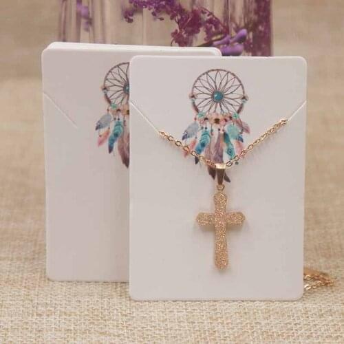 100pcs 5*7cm white /kraft handmade with love earring packing card paper jewelry products display card custom cost extra