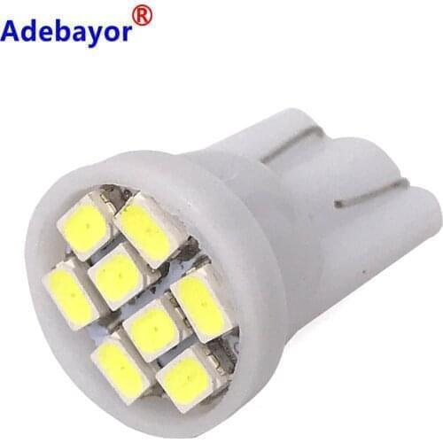 200pcs Adebayor T10 1206 3020 8SMD w5w 194 168 192 Auto Car Wedge 8 LEDs SMD Clearance Light bulb Lamp Styling Wholesales White