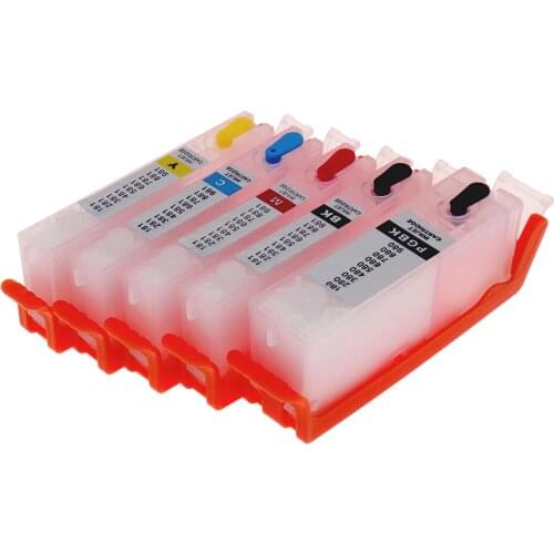 5PCS Refillable PGI 480 CLI 481 XXL ink cartridge with ARC chips For CanonTS6140 TR7540 TR8540 printer ink cartridge PGI-480
