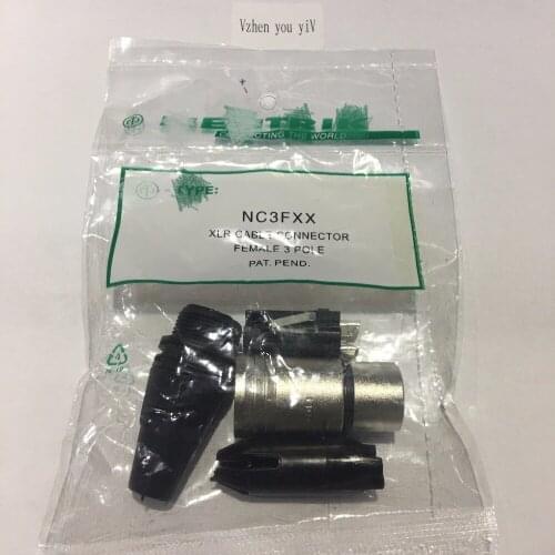 5PCS/lot for brand NC3FXX Female A set of 3 pin XLR Connector sliver Original