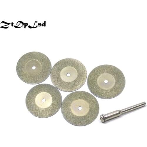 ZtDpLsd 5 Pcs 30mm Diamond Cutting Discs Cut Off Blade for Dremel Rotary Tool Abrasive Disc Dremel Accessories Disco De Corte