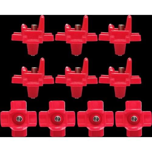 10Pcs Automatic Chicken Nipple Drinker Cross-Shaped Hens Quail Birds Drinking Bowls Water Poultry For Farm Animal Supplies