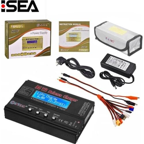 HTRC Balance Charger Imax B6v2 80W 6A LiPo Battery Charger 15V 6A AC For LiIon/LiFe/NiCd/NiMH/High/LiHV RC Charger Discharger