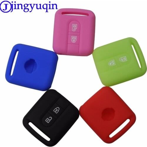 Jingyuqin 2 Buttons Remote Car Key Cover Case Fob Silicone For Nissan Qashqai Micra Navara Almera New