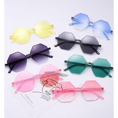 2pcs/lot factory Wholesale child glasses hexagon Shape Plastic Kids Sunglasses 3-9yrs Baby Boys&girls UV400 Eyewear n623